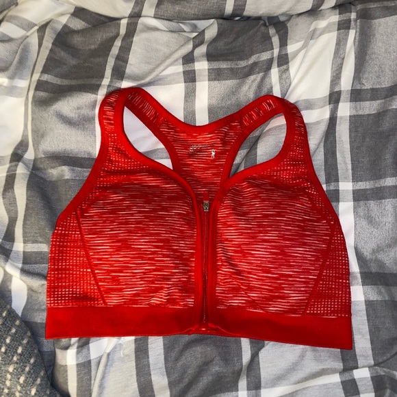 Jockey Intimates & Sleepwear Jockey Red Zipper Sports Bra Poshmark